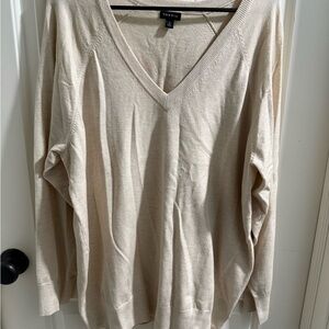 Torrid Beige V-Neck Sweater